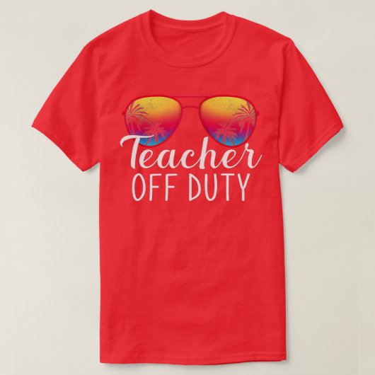 Leraar uit dienst op laatste dag van schoolleraar  t-shirt (Design voorkant)