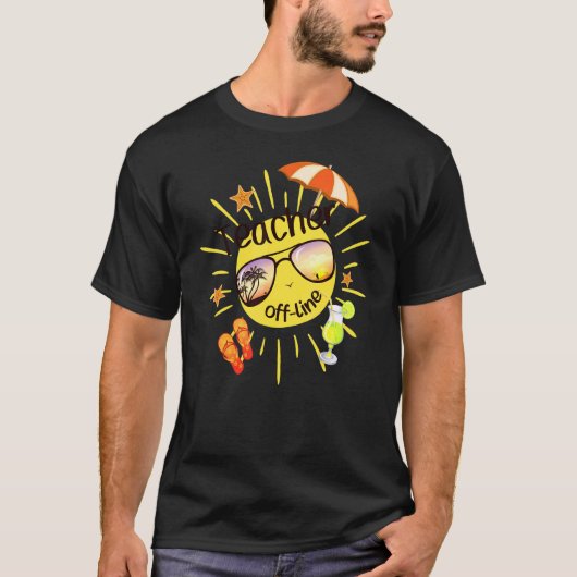 Leraar uit dienst Zonnebril Beach T-shirt (Voorkant)