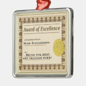 Leraar Uitreiking kerstversiering Metalen Ornament (Links)