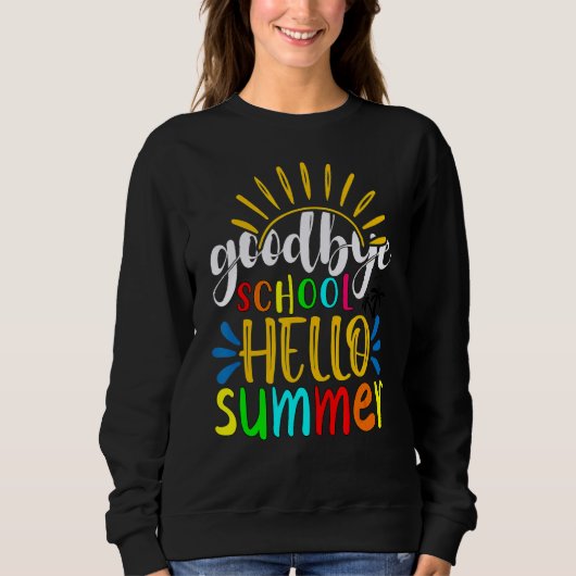 Leraar Vaarwel School Hallo Pool Summer Trui (Voorkant)