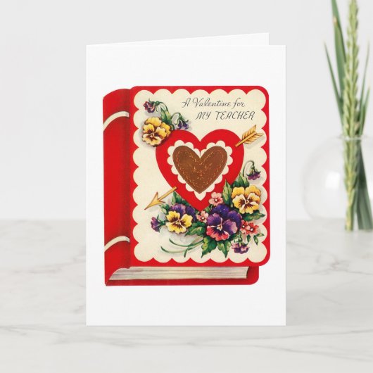 Leraar Valentijn Boek Feestdagen Kaart (Voorkant)