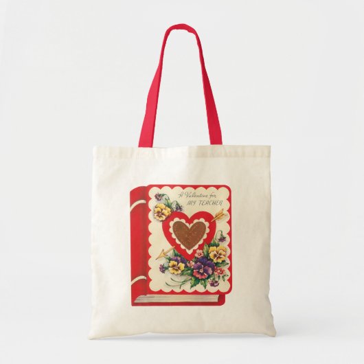Leraar Valentijn, boek Harten en Bloemen Tote Bag (Voorkant)