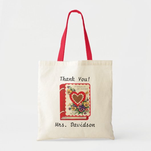 Leraar Valentijn,  boek Harten en Bloemen Tote Bag (Voorkant)