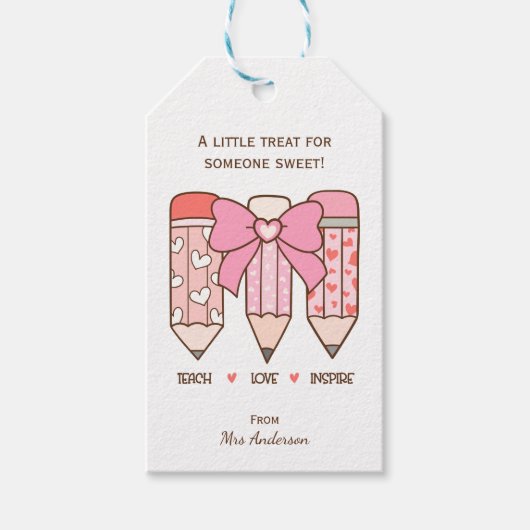 Leraar Valentijn een Klein Cadeautje voor Iemand L Cadeaulabel (Voorkant)