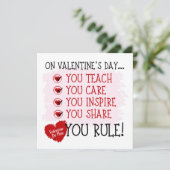 Leraar Valentijn, Jij Bent de Beste Leraar Kaart (Staand voorkant)