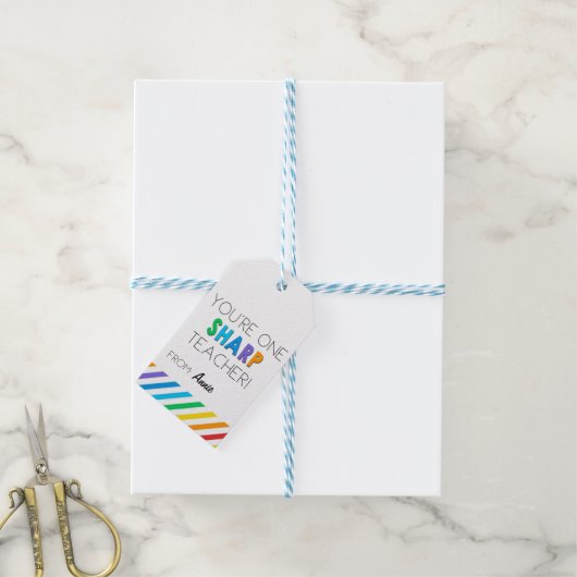 Leraar Valentijn of Leraar Waardering Gift Label Cadeaulabel (Met Touw)