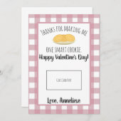 Leraar Valentijn Smart Cookie Cookie-kaartje Bedankkaart (Voorkant / Achterkant)