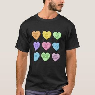 Leraar Valentijnsdag Funny Conversation Hearts S T-shirt