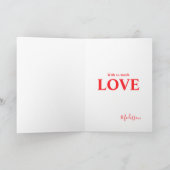 Leraar Valentijnsdag Teach Love Inspire Quote Bedankkaart (Binnen)
