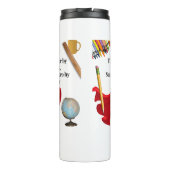 Leraar van Dag Superheld van dag Thermal Tumbler Thermosbeker (Achterkant)