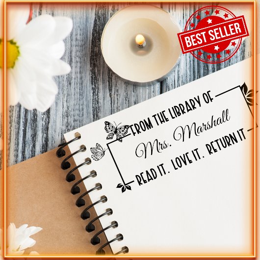 Leraar Van De Bibliotheek Zelfinktende Stempel