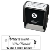 Leraar Van De Bibliotheek Zelfinktende Stempel (In situ)