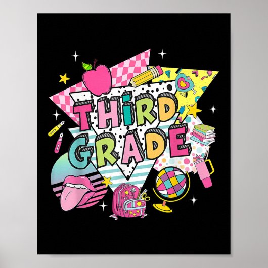 Leraar van de derde klas terug naar school Happy F Poster (Voorkant)