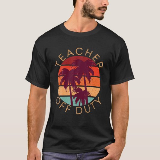 Leraar van de dienstbare scholen uit de zomer stra t-shirt (Voorkant)