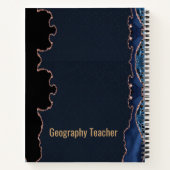 Leraar van de Geografie, Chic Teacher Gift Notitieboek (Achterkant)