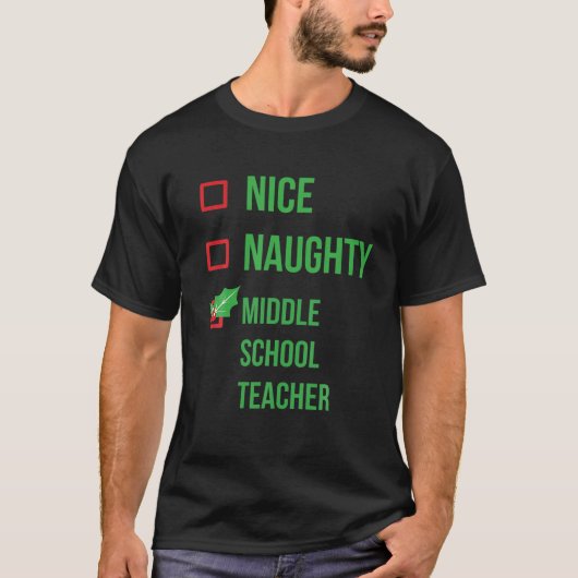 Leraar van de middelbare school Funny Pajama kerst T-shirt (Voorkant)