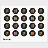 Leraar van de middelbare schoolbrigade die kindere ronde sticker (Vel)