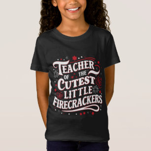 Leraar van de Schattigee Kleine Firecrackers 4e va T-shirt