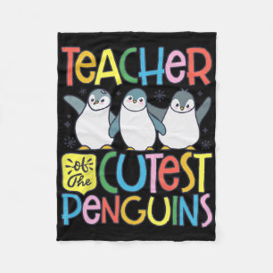 Leraar Van De Schattigste Pinguïns Funny Penguin R Fleece Deken