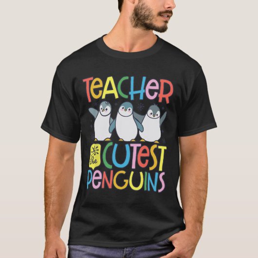 Leraar Van De Schattigste Pinguïns Funny Pinguïn A T-shirt (Voorkant)