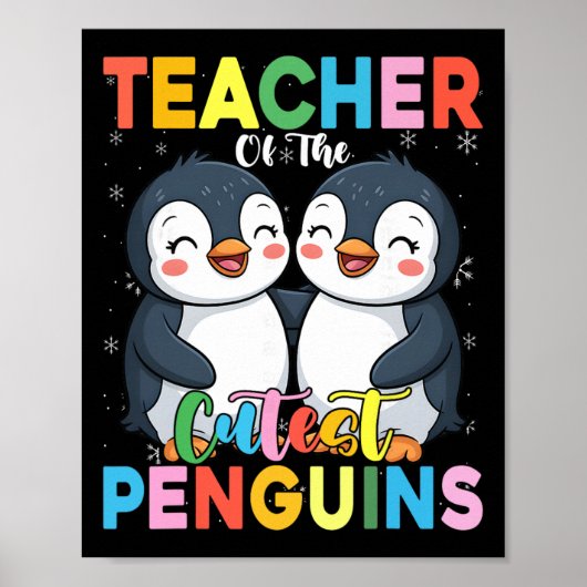 Leraar Van De Schattigste Pinguïns Grappige Pinguï Poster (Voorkant)