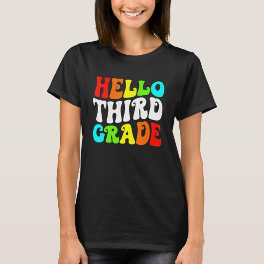 Leraar van de student Hallo derde graad terug naar T-shirt (Voorkant)