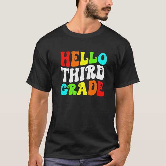 Leraar van de student Hallo derde graad terug naar T-shirt (Voorkant)