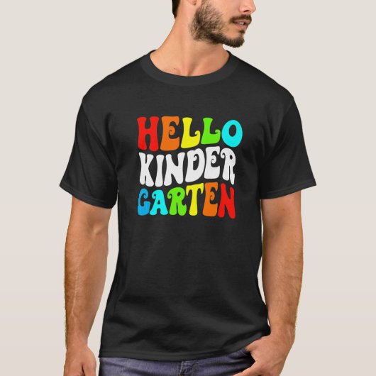Leraar van de student Hallo Kindergarten terug naa T-shirt (Voorkant)