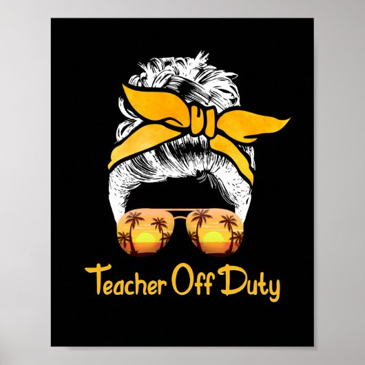 Leraar van dienst Bun Beach Sunset Teacher Poster (Voorkant)