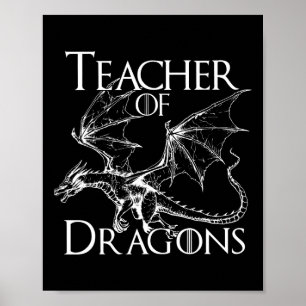 Leraar van Draken Grappige Citaten Boekenliefhebbe Poster
