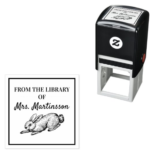 Leraar van het Bunny Rabbit uit de bibliotheek Zelfinktende Stempel (In situ)