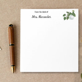 Leraar van het bureau van de botanische Waterverf Notitieblok