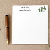 Leraar van het bureau van de botanische Waterverf Notitieblok