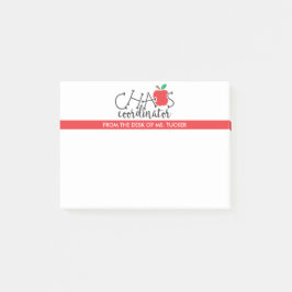 Leraar van het bureau van de Chaos-coördinator Post-it® Notes