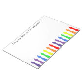 Leraar, van het bureau van jouw naam, kunstborstel notitieblok (Schuin)