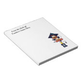 Leraar van het bureau van NAAM. Notitieblok (Schuin)