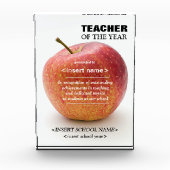 Leraar van het Jaar Award Fotoblok (Voorkant)