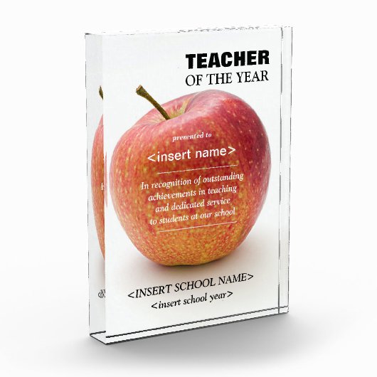 Leraar van het Jaar Award Fotoblok (Links)
