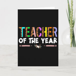 Leraar Van Het Jaar Feestcadeau Leraar Waardering Kaart