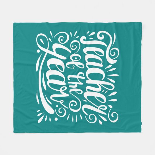 Leraar van het Jaar Fleece Deken (Voorkant (Horizontaal))