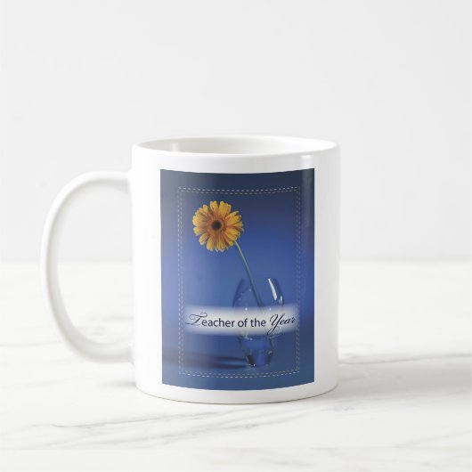 Leraar van het Jaar Gefeliciteerd Mok cadeau (Links)