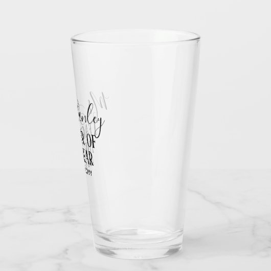 Leraar van het Jaar Gepersonaliseerde Moderne Teks Glas (Links)