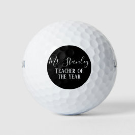Leraar van het Jaar Gepersonaliseerde Moderne Teks Golfballen