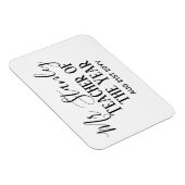 Leraar van het Jaar Gepersonaliseerde Moderne Teks Magneet (Rechterzijde)