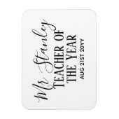 Leraar van het Jaar Gepersonaliseerde Moderne Teks Magneet (Verticaal)