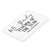 Leraar van het Jaar Gepersonaliseerde Moderne Teks Magneet (Linkerzijde)