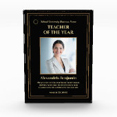 Leraar van het jaar Gold Award - Logo personaliser Fotoblokken (Voorkant)