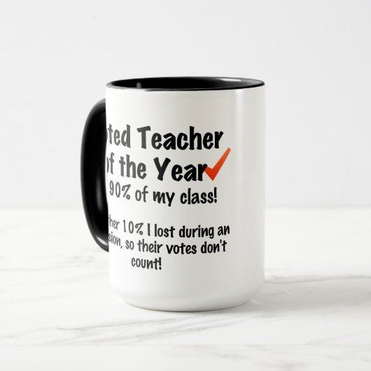 Leraar van het jaar Koffie Mok (Voorkant links)