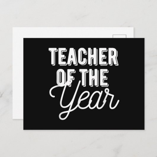 Leraar van het Jaar - Leraar Gif Briefkaart (Voorkant / Achterkant)