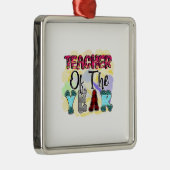 leraar van het jaar metalen ornament (Rechts)
